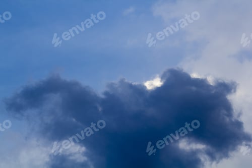 Preview: Beautiful, Dramatic Clouds And Sky. Image Has Grain Texture Seen At Its Maximum Size