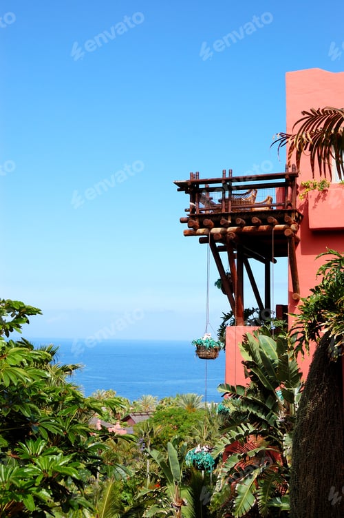 Preview: Building Of The Oriental Style Luxury Hotel, Tenerife Island, Spain