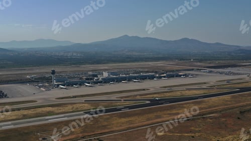 Preview: Aerial Photo Taken From Inside An Aircraft Of Modern Athens International Airport - Eleftherios