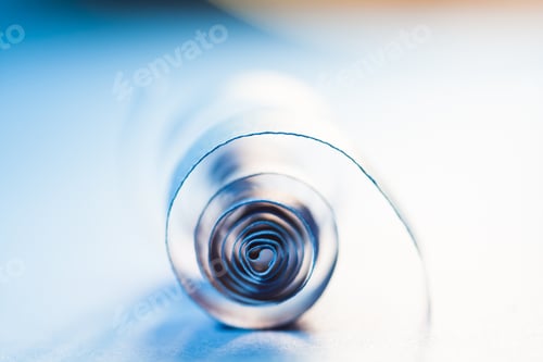 Preview: Macro, Abstract, Background Picture Of Blue Paper Spirals On Paper Background