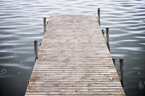 Preview: View Of A Wooden Pier In Albufera Lake, Valencia, Spain.