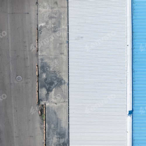 Preview: Aerial View Over The Roofs Of Industrial Building