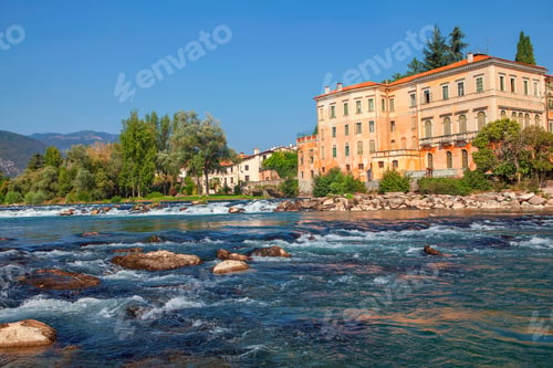 Preview: Iatalian Bassano Del Grappa Scenery With Flowing Water