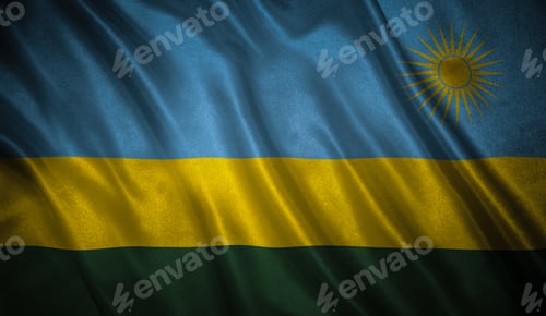 Vorschau: Flagge mit originalen Proportionen. Flagge Ruandas