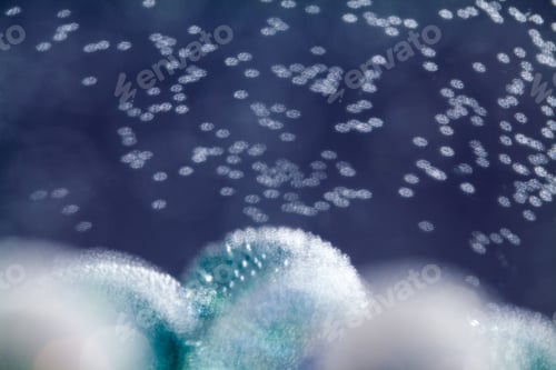 Preview: Abstract Underwater Composition With Colorful Glass Balls, Bubbles And Light