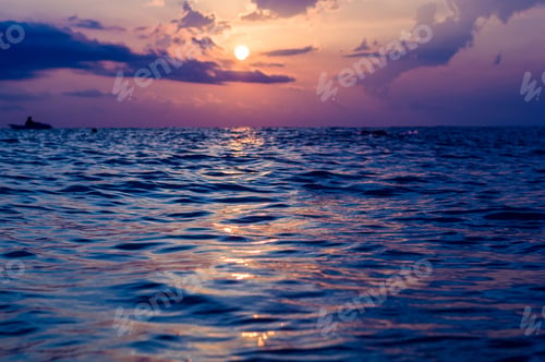 Preview: Amazing Sea Sunset, The Sun, Waves, Clouds