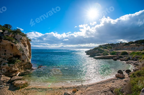 Preview: Panoramic View Of The Gulf Beside The Heraion Cape Near Perachora Village In Greece