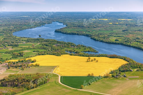 Preview: Aerial View Over The River Daugava (Latvia)
