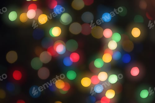 Preview: Abstract Circular Lights Blurred Holiday Background Of Christmas Light