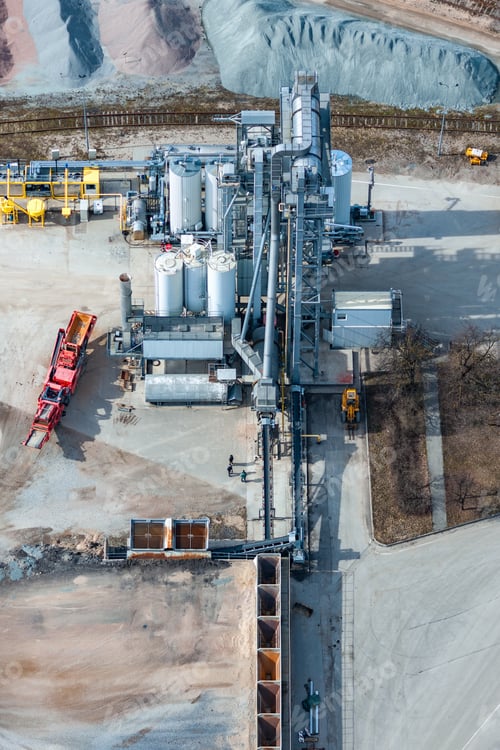 Preview: Aerial View Over The Construction Materials Factory