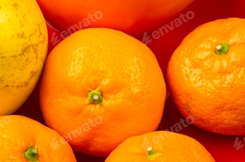 Preview: Assortment Of Exotic Fruits On Black Background
