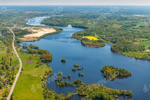 Preview: Aerial View Over The River Daugava (Latvia)