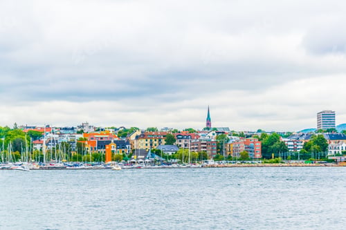 Preview: View Of A Port In The Norwegian City Oslo.