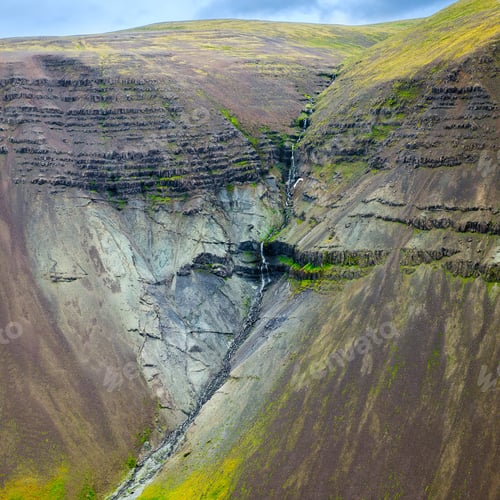 Preview: Aerial View Over The Mountains And Hills In Iceland