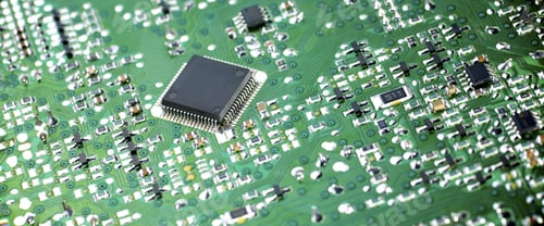 Preview: Closeup Of A Chip In An Integrated Circuit