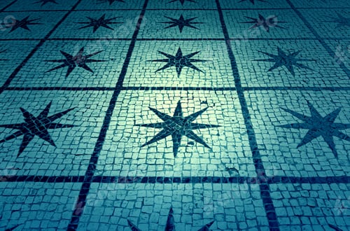 Preview: Typical Stone Floor Lisbon, Detail Of A Typical Floor With Shapes And Drawings, Art Portugal