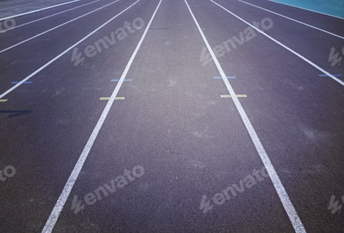 Preview: Running Track Lanes with Asphalt Surface