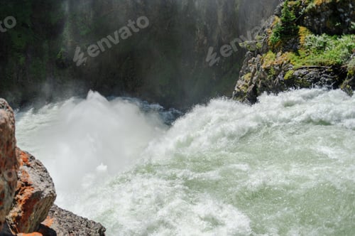 Preview: The Yellowstone River Plunging Down Into The Grand Canyon Of Yellowstone.