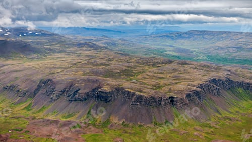 Preview: Aerial View Over The Hills In Iceland