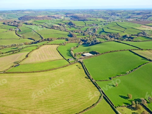 Preview: Aerial View Of Fields In Devon