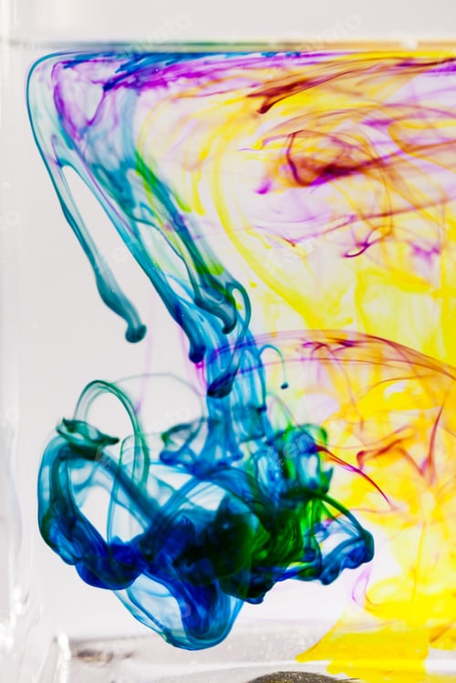 Preview: Abstract Composition With Ink. Beautiful Background, Texture And Colors