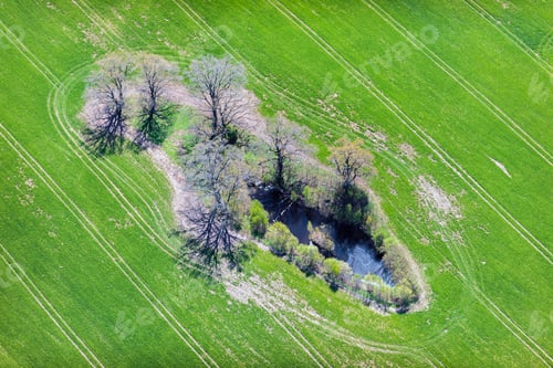 Preview: Aerial View Over The Rural Fields