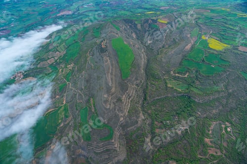 Preview: Agricultural Fields Of Montsec Mountain Range Of The Pre-Pyrenees, Pyrenees Mountains In Lleida