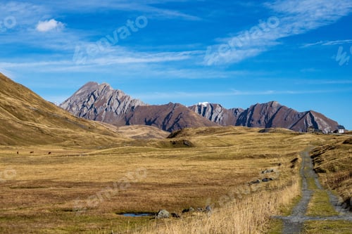 Preview: Alpine Landscape Of The French Alps Near Montvalezan