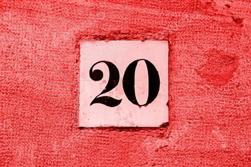 Preview: Number Twenty On The Wall, Detail Of A Number Of Informaicã³N In A House, A Figure