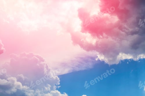 Preview: Pink and Blue Sky With Clouds