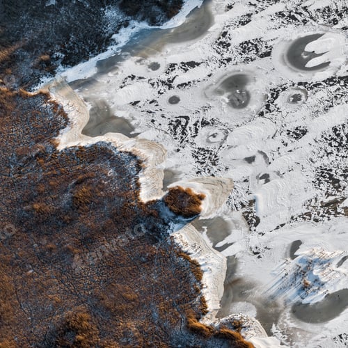 Preview: Aerial View Over The Lake In Wintertime