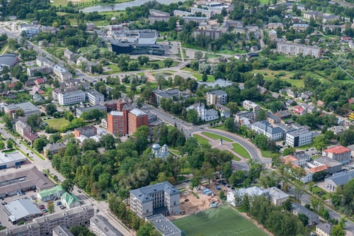 Preview: Aerial View Over The Rezekne City (Latvia)