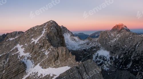 Preview: Majestic Sunrise In The Mountains. Vivid Colors In The Early Morning In Julian Alps