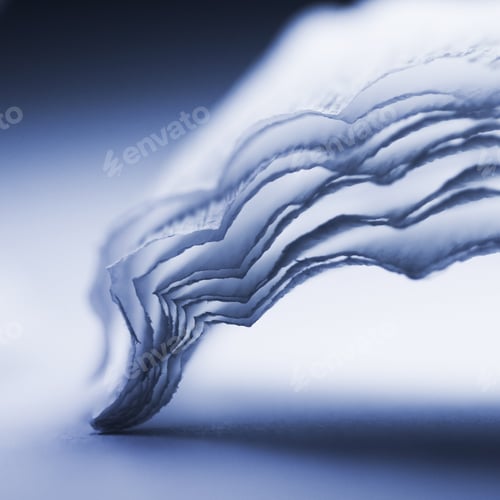 Preview: Colorful Abstract Composition With Blue Crepe, Lights And Shadows