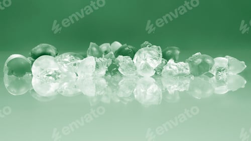 Preview: Abstract Textures And Patterns Of Broken Jelly Balls With Reflexions