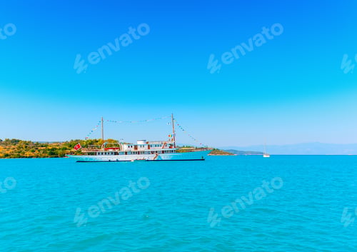 Preview: Old Classic Traditional White Boat Out Of Spetses Island In Greece