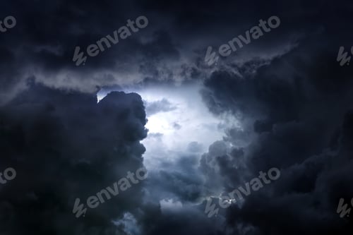Preview: Dark And Dramatic Storm Clouds Area Background