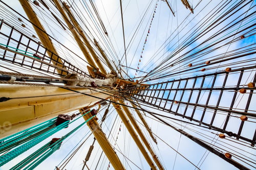 Preview: Masting Of Big Wooden Sailing Ship