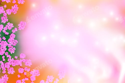 Preview: Blossoming Branch Apple. Bright Colorful Spring Flowers