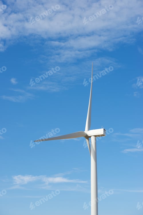 Preview: Wind Turbine For Electric Power Production, Zaragoza Province, Aragon In Spain.