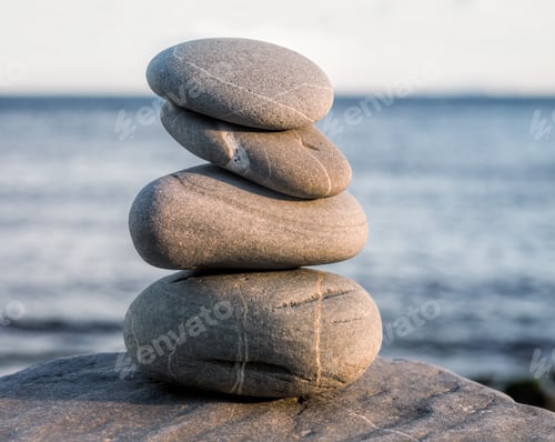 Preview: Stones Pyramid Symbolizing Zen, Harmony, Balance