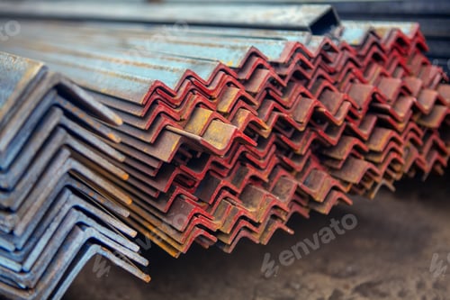 Preview: Industrial Metal Profiles In Warehouse