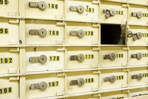 Preview: Closeup Of A Group Of Cells In An Old Safe Bank.