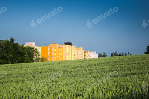 Preview: Modern Town In Summer Field