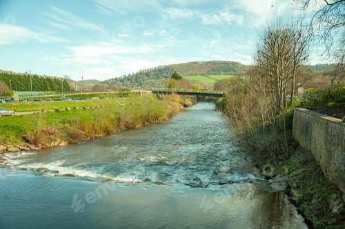 Preview: Summertime River Scenery In Monmouth, Wales.
