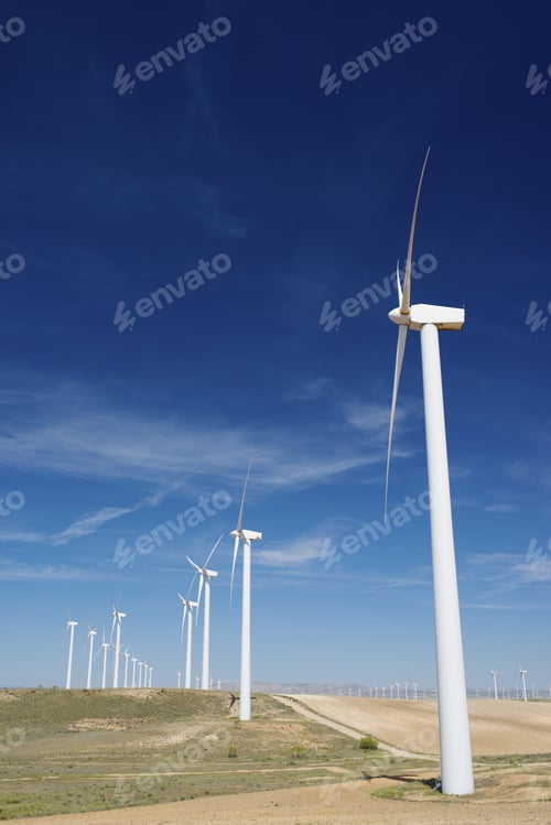 Preview: Windmills For Electric Power Production, Zaragoza Province, Aragon, Spain