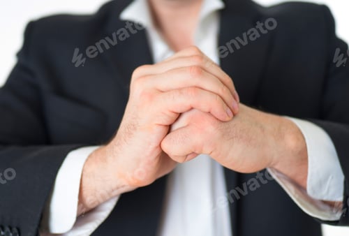 Preview: Kung Fu Businessman'S Fists. Man In Suit. Focus On The Hands.