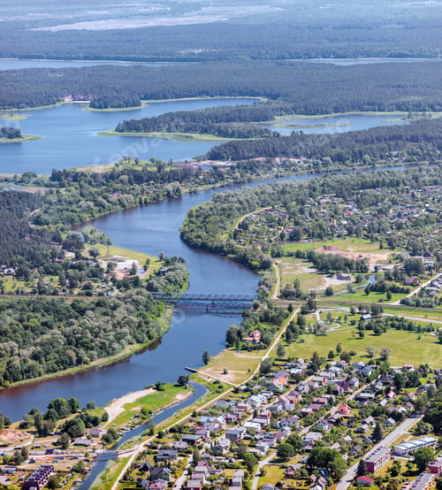 Preview: Aerial View Over The Carnikava Village (Latvia)