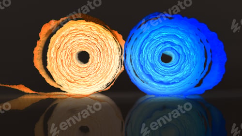 Preview: Colorful Abstract Composition With Crepe, Lights And Shadows (Inverted Colors)