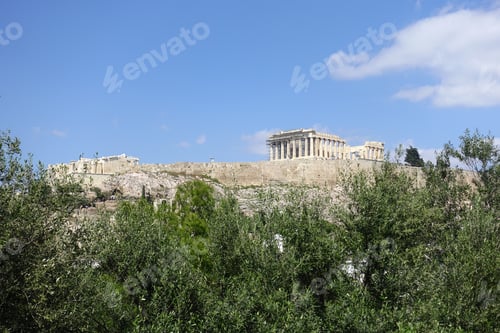 Preview: Photo Of Iconic Parthenon In Acropolis Hill As Seen From Filopapou Hill, Athens Historic Centre